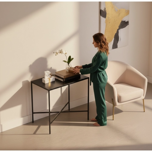 SKD-81 KONSOLA LOFT INDUSTRIALNA STAL CZARNA STAL NIERDZEWNA INOX